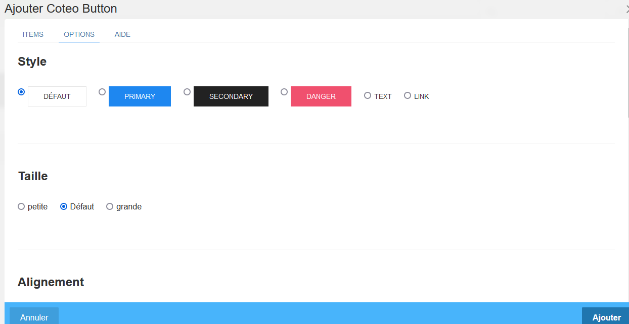 Ajouter Coteo Button Options.png