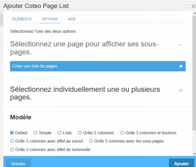 Ajouter Coteo Page List nouvelle fonctionnalité.png